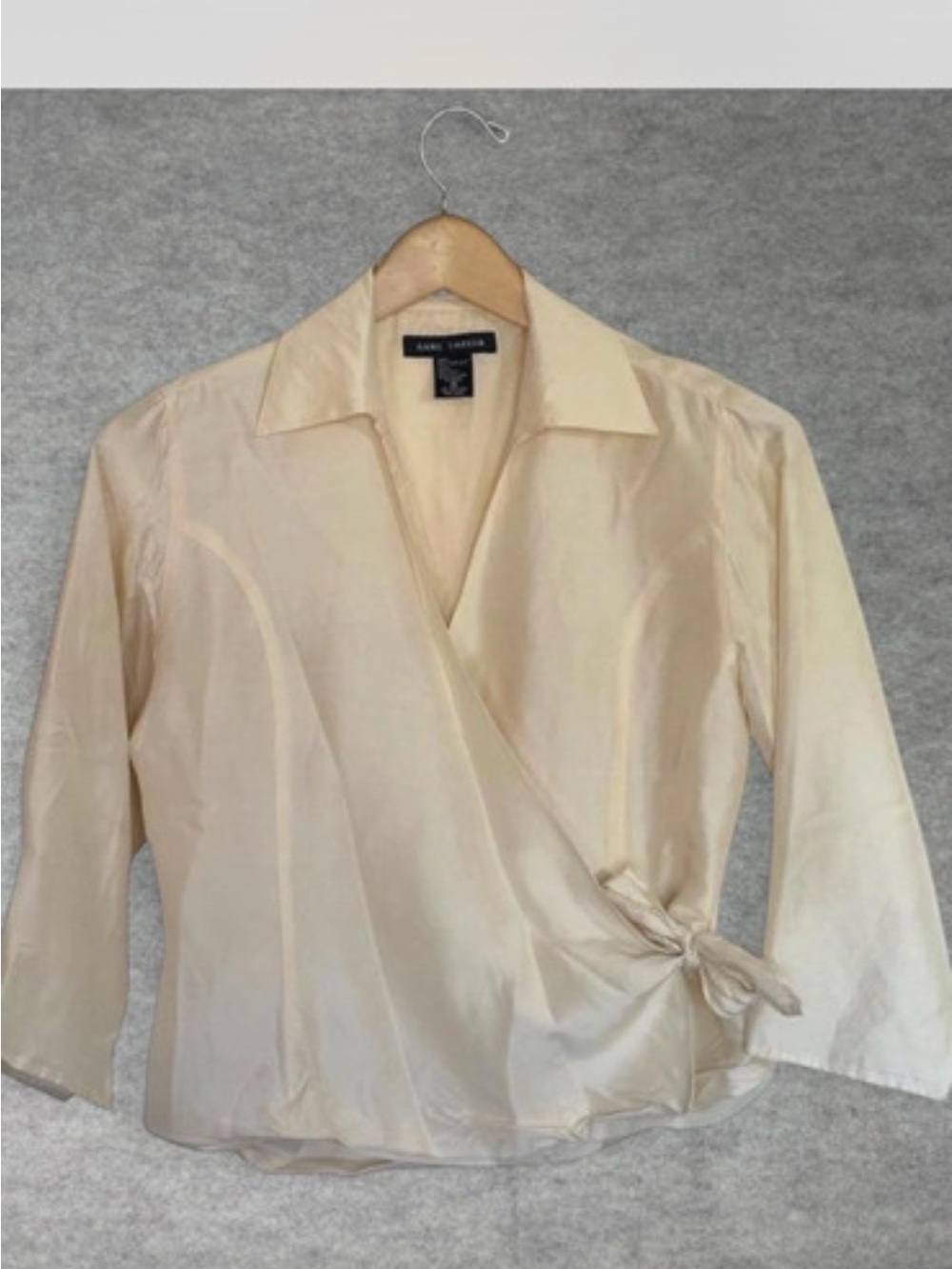 Anne Carson Cream Wrap Jacket - Picture 3 of 3